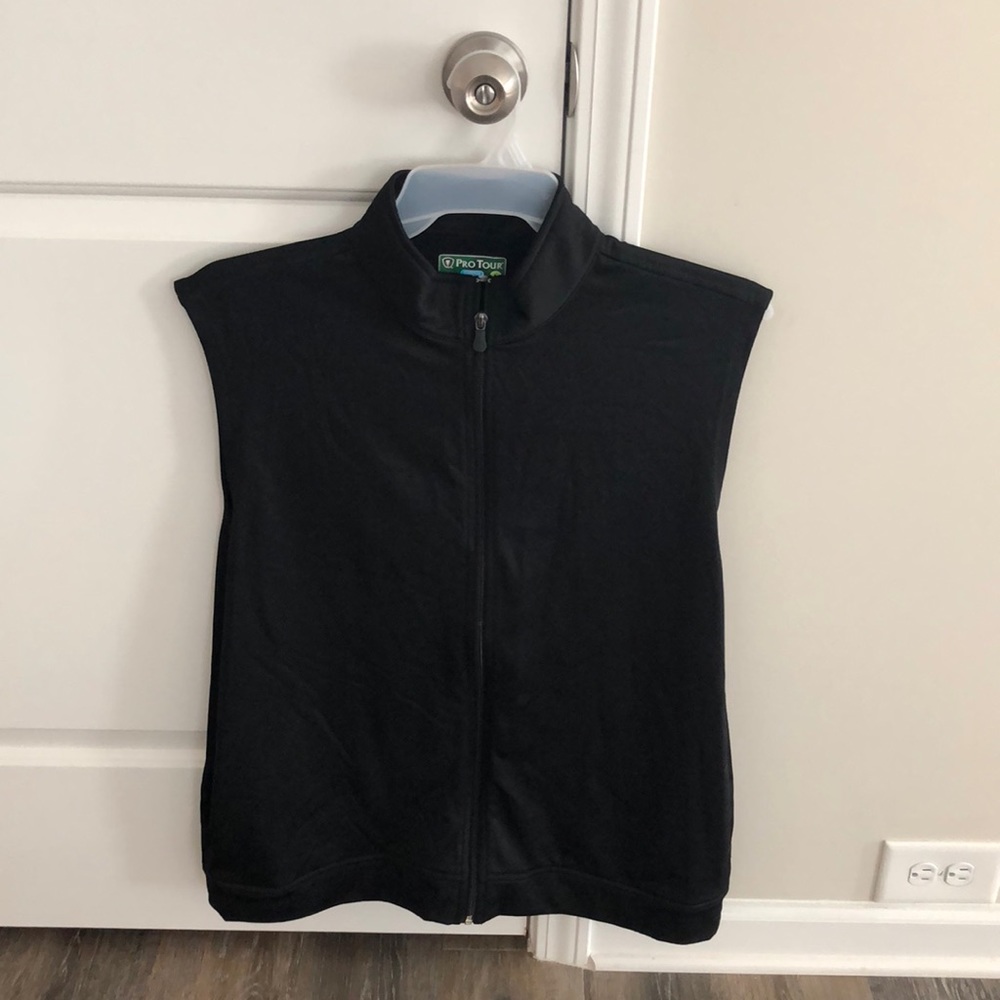 ProTour black golf vest with pockets
